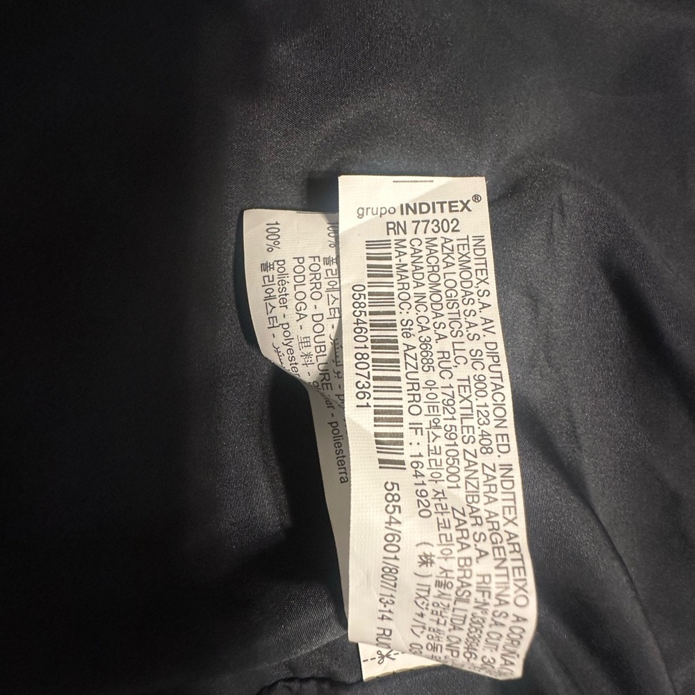 Zara Black Hooded Puffer Vest Size 13-14 - Picture 8 of 8